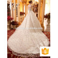 Expensive Bridal Gown 2017 Lace Wedding Dress Long Train Shining Beads Heavy Pearls Bridal Gown